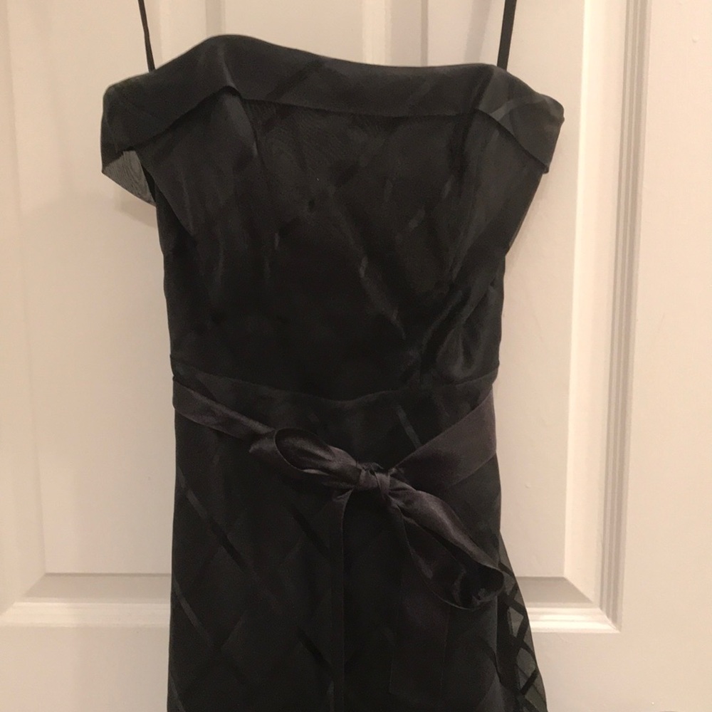 black pintuck strapless dress